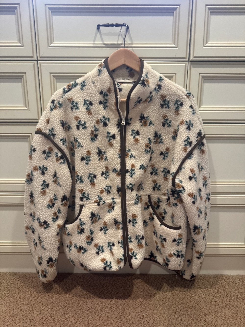 Floral fleece jacket